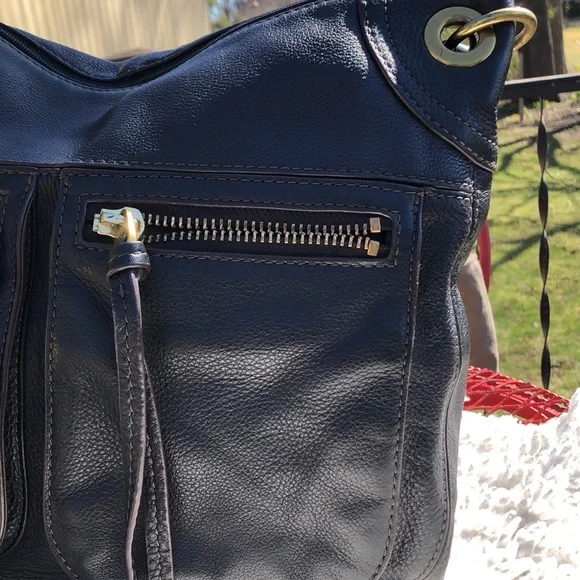 🚨B2G1 FOSSIL Black Leather Hobo Bag Purse - Picture 3 of 14